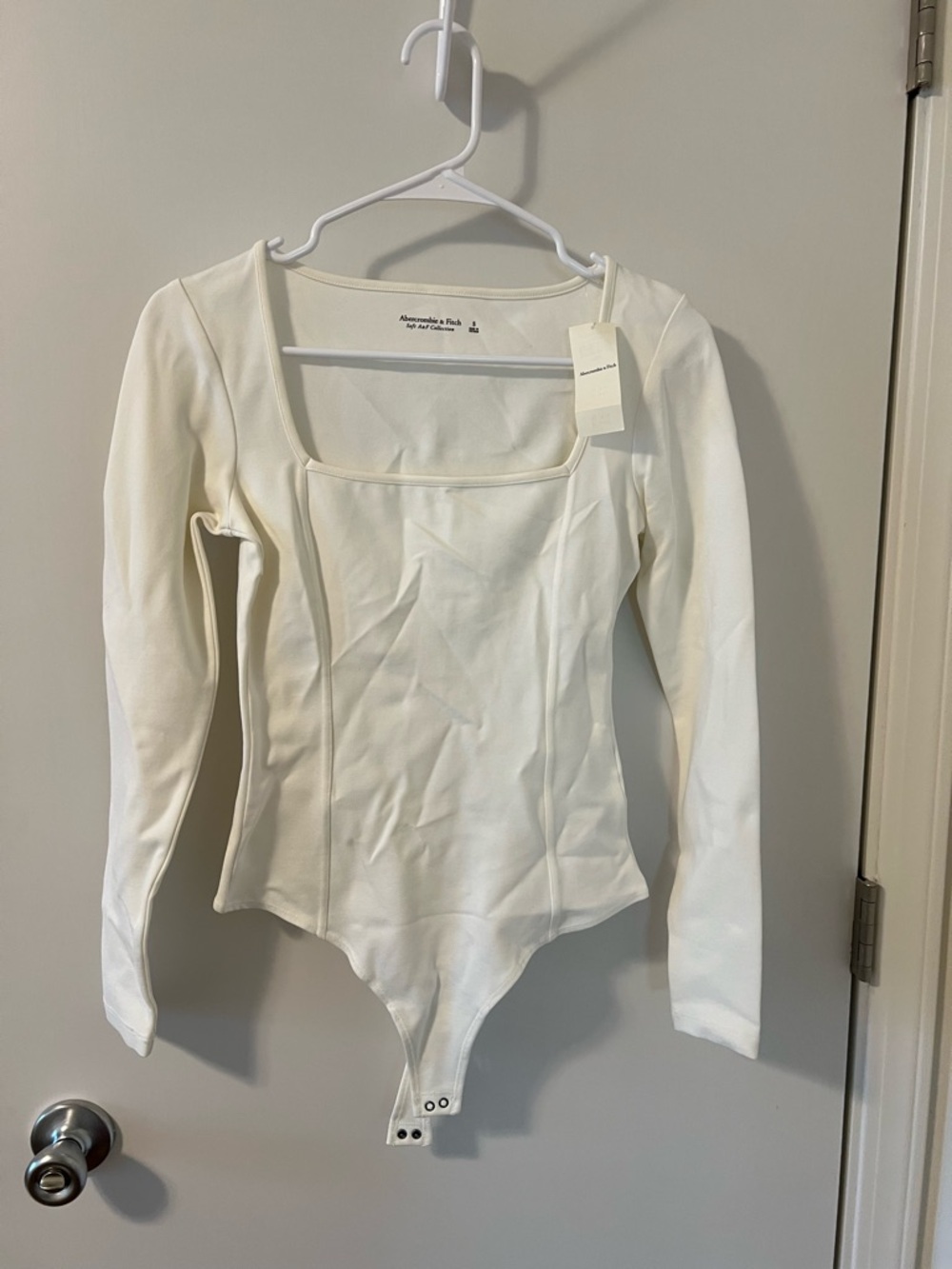 Abercrombie long sleeve square neck bodysuit